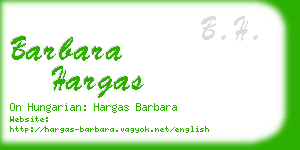 barbara hargas business card